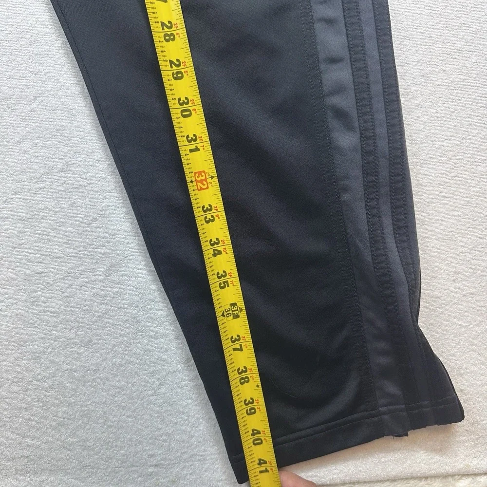 Adidas Men's XL Primegreen 3-Stripes Track Pants Dark Gray‎ Black Ankle Zip